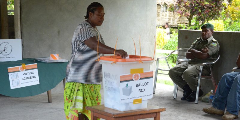 A Commonwealth Observer Group led by Sato Kilman Livtuvanu, a former prime minister of Vanuatu, commended the people of the Solomon Islands for “participating peacefully and in high numbers in their national general election”. 50 members of parliament were elected using the first-past-the-post system.